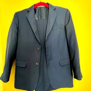 Navy blue blazer/dress pants, good condition